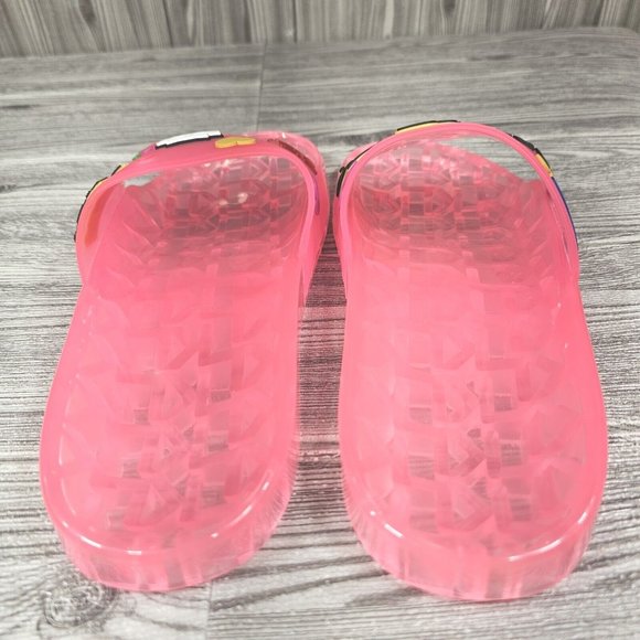 Karl Lagerfeld Paris Thea Fuchsia Pink Translucent Pool Slides-Women's Size8 NEW - Picture 7 of 16